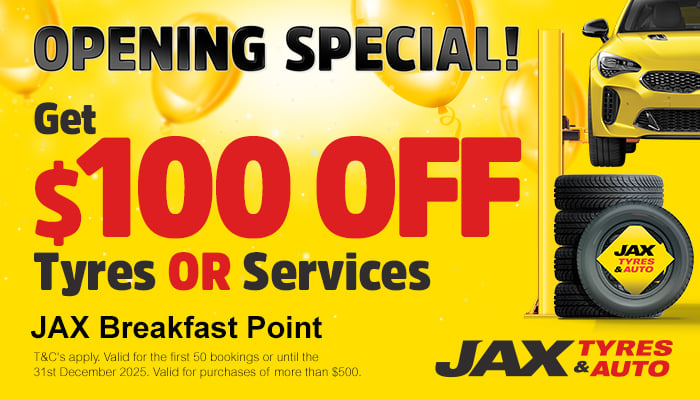 Opening Special - $100 off any tyres or services