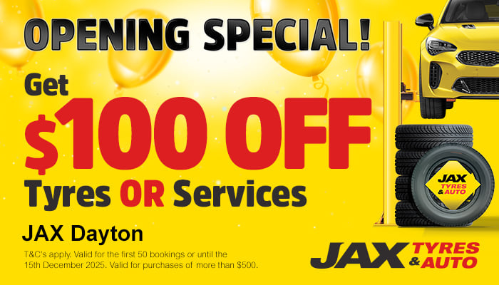 Opening Special - $100 off any tyres or services