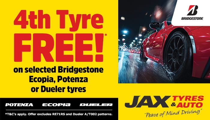 Bridgestone - Buy 4 and get the 4th tyre FREE