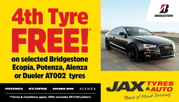 Bridgestone - Buy 4 and get the 4th tyre FREE