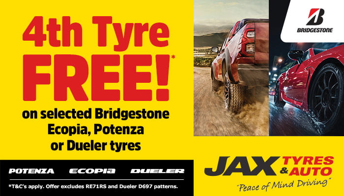 Bridgestone - Buy 4 and get the 4th tyre FREE