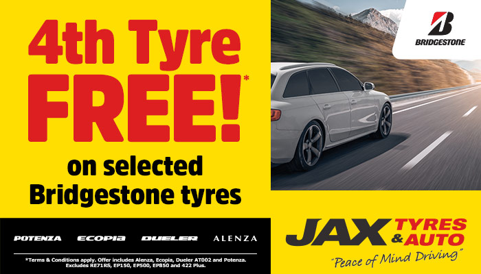 Bridgestone - Buy 4 and get the 4th tyre FREE