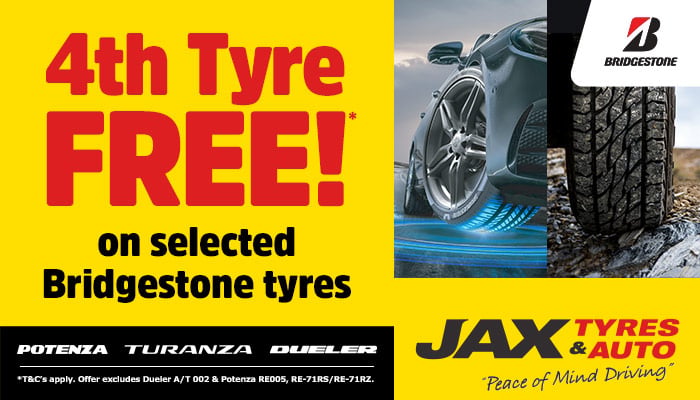 Bridgestone - Buy 4 and get the 4th tyre FREE