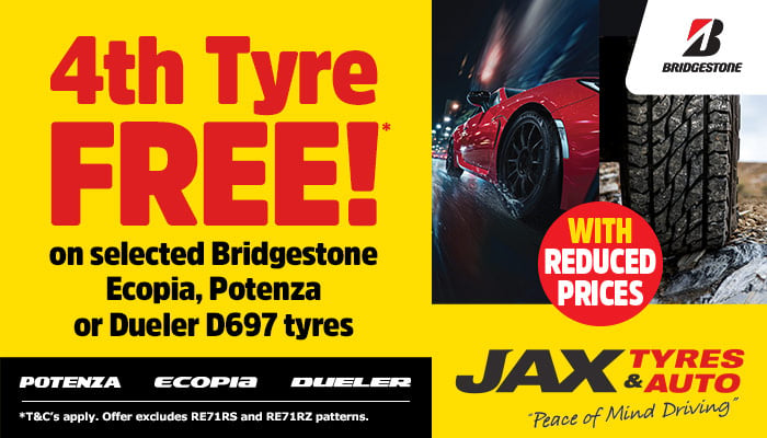 Bridgestone - Buy 4 and get the 4th tyre FREE