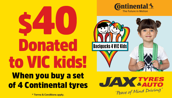 Buy Continental Tyres, Help Support VIC Kids