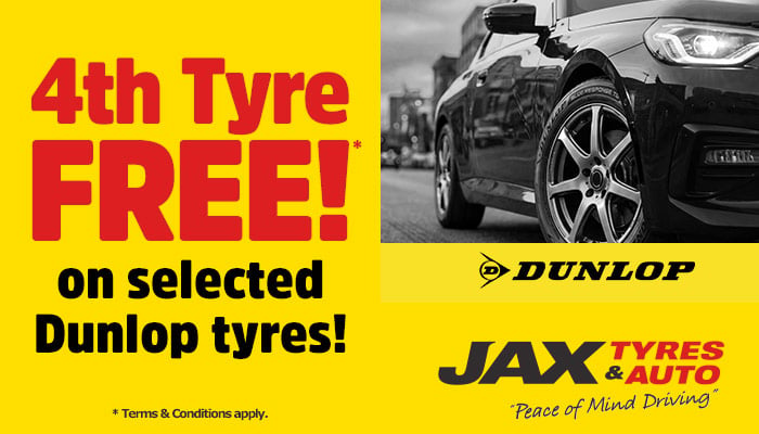 Dunlop - Buy 4 and get the 4th tyre FREE
