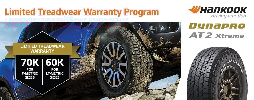 Hankook Dynapro AT2 Xtreme Limited Treadwear Warranty