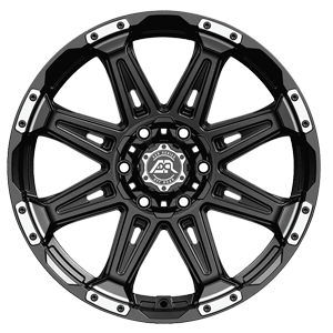 AXR M8 - Matt Black/Machined Lip
