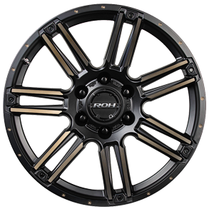 ROH Apache - Matt Black Bronze Tinted Machined Face Black Bolt at JAX Tyres